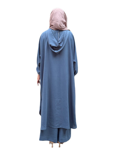 Baggy Style Cey Crush Abaya – Gray/Black