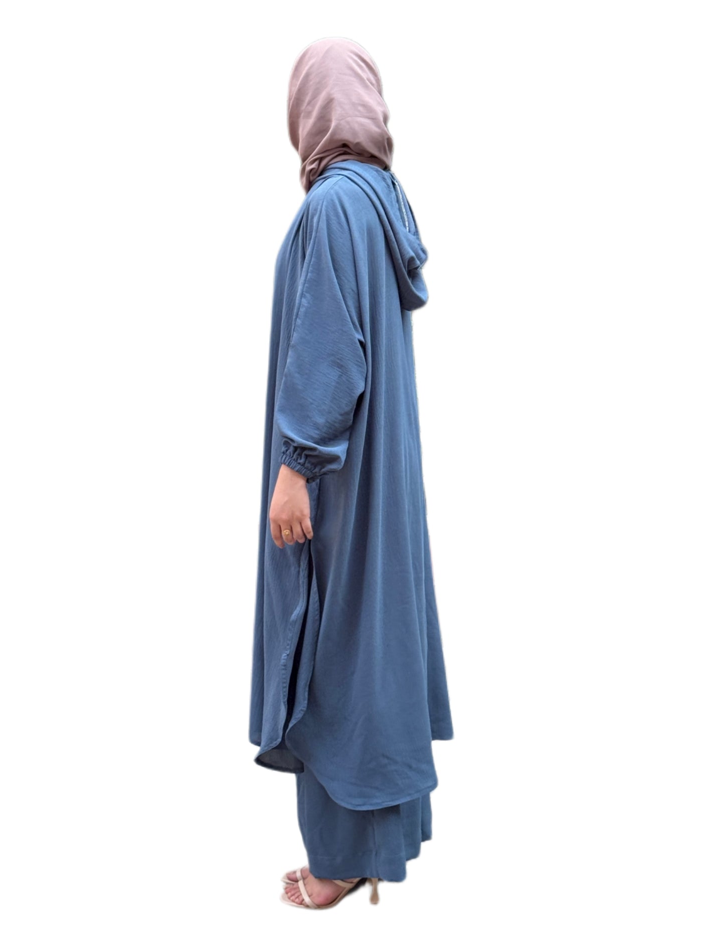 Baggy Style Cey Crush Abaya – Gray/Black
