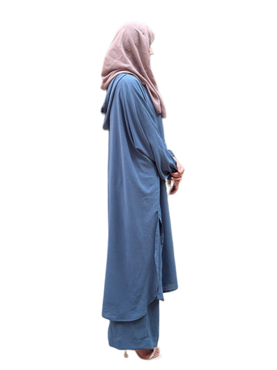 Baggy Style Cey Crush Abaya – Gray/Black