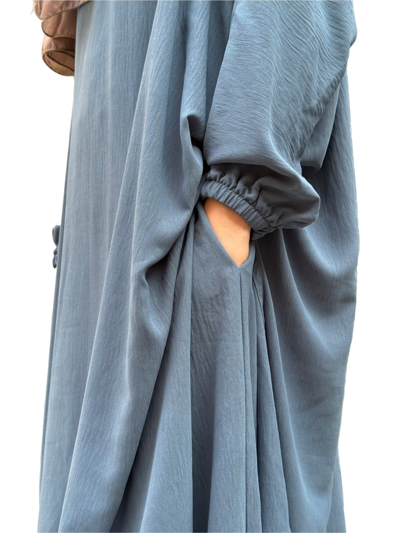 Baggy Style Cey Crush Abaya – Gray/Black