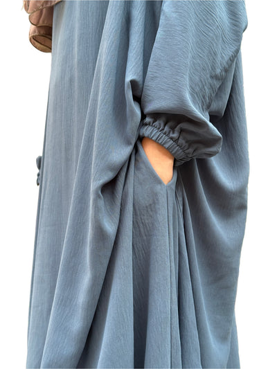 Baggy Style Cey Crush Abaya – Gray/Black